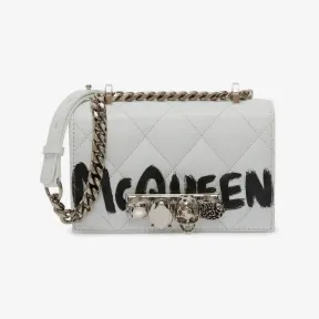 亚历山大麦昆/Alexander McQueen 白/黑 女士 斜挎包 6531341VCUB9050 810276796