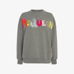 亚历山大麦昆/Alexander McQueen 灰色/多色 女士 套头衫 668496QZAFX0557 