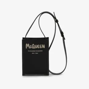 亚历山大麦昆/Alexander McQueen 黑色/灰白色 男士 斜挎包 6685921AAEZ1073 810237684
