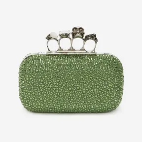 亚历山大麦昆/Alexander McQueen 酸性绿色女式指关节手拿包 6762561LYCG3800 811071822