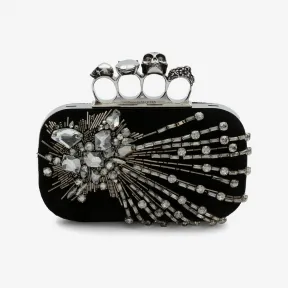亚历山大麦昆/Alexander McQueen 女士Knuckle手拿包黑色 6762561MC611000