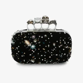 亚历山大麦昆/Alexander McQueen 女士黑色指关节手拿包 6762561MC621000 812851608