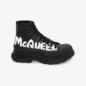 亚历山大麦昆/Alexander McQueen 黑，白 男士 靴子 682422WIABD1070 