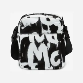 亚历山大麦昆/Alexander McQueen 黑色/灰白色 男士 邮差包 6831121AAHE1081 810683782