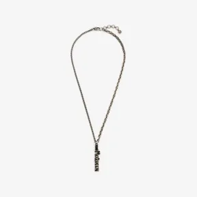 亚历山大麦昆/Alexander McQueen McQueen Graffiti镂空项链 男士 684618I11DY1075