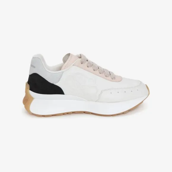 亚历山大麦昆/Alexander McQueen 女子短跑运动员白色/腮红 687995WIDN28817 687995WIDN28817