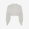 亚历山大麦昆/Alexander McQueen 女式象牙色短款茧袖套头衫 688349Q1A5C9004 