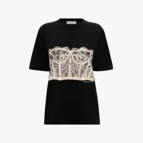 亚历山大麦昆/Alexander McQueen 黑色 女士 T恤 689062QZAFC0541 