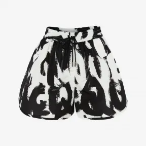 亚历山大麦昆/Alexander McQueen McQueen Graffiti短裤 女士 694337QCAFG1090