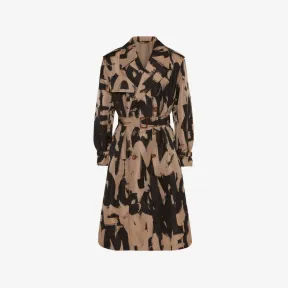 亚历山大麦昆/Alexander McQueen 黑色/米色 男士 风衣 700443QTR109566 