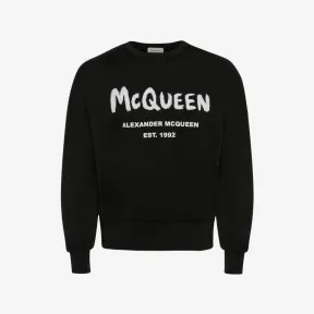 亚历山大麦昆/Alexander McQueen 黑，白 男士 卫衣 701285QTZ110901 