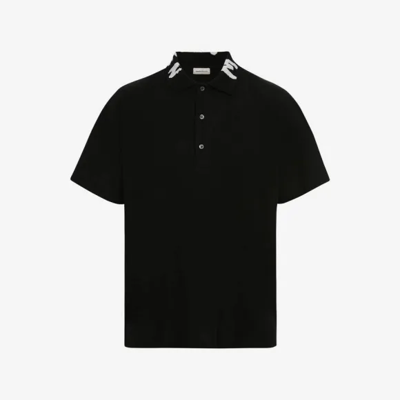 亚历山大麦昆/Alexander McQueen 黑色 男士 POLO衫 705016QTX331000 
