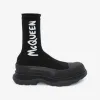 亚历山大麦昆/Alexander McQueen McQueen Graffiti针织Tread Slick靴 男士 705671W4TV11070