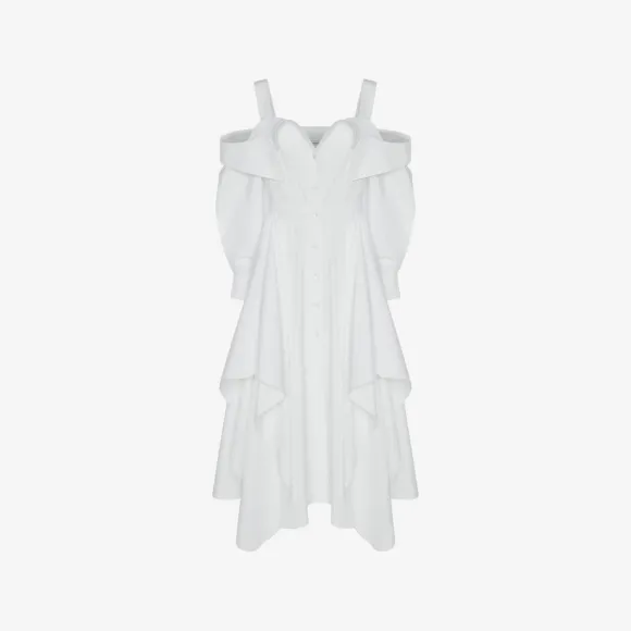 亚历山大麦昆/Alexander McQueen 光学白 女士 连衣裙 707072QAAAY9000 