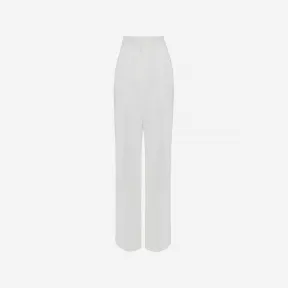 亚历山大麦昆/Alexander McQueen 女式软白色阔腿裤 708651QJAAC9016 