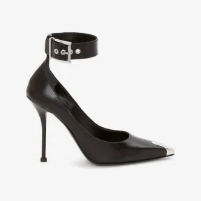 亚历山大麦昆/Alexander McQueen 黑色/银色 女士 高跟鞋 709994WHSWD1081 