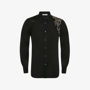 亚历山大麦昆/Alexander McQueen 黑色 男士 衬衫 710643QTN661000 