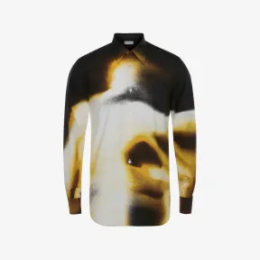亚历山大麦昆/Alexander McQueen 黑色/流行黄色 男士 衬衫 710688QTO741105 