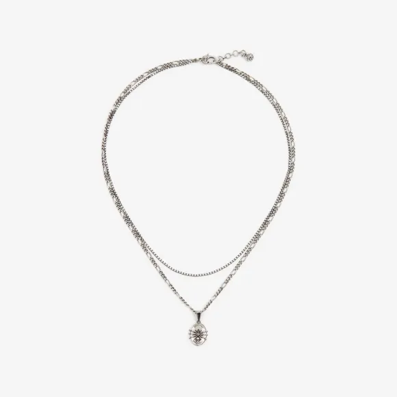 亚历山大麦昆/Alexander McQueen 古董银 男士 项链 711068J160Y0446 810792547