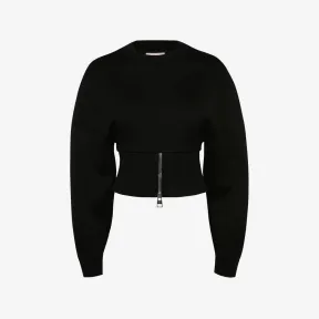 亚历山大麦昆/Alexander McQueen 黑色 女士 套头衫 715455QLAA81000 