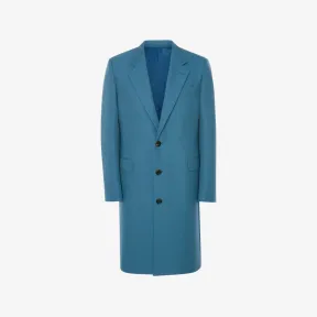 亚历山大麦昆/Alexander McQueen 男士蓝色翠鸟色单排扣外套 717505QUV464640 