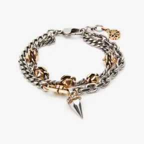 亚历山大麦昆/Alexander McQueen 仿古银 女士 手链 718262J160Z7590 811062889