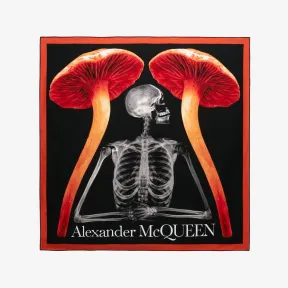 亚历山大麦昆/Alexander McQueen 黑色/橙色 女士 头巾 7184213001Q1076 810871692