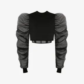 亚历山大麦昆/Alexander McQueen 蓬蓬袖混搭风卫衣 女士 719500QLABG1000