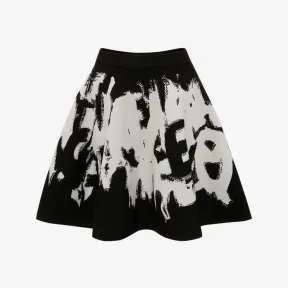 亚历山大麦昆/Alexander McQueen 黑，白 女士 迷你裙 720140Q1A4S1104 