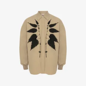 亚历山大麦昆/Alexander McQueen 男士米色荨麻刺绣衬衫 726026QUN379502 