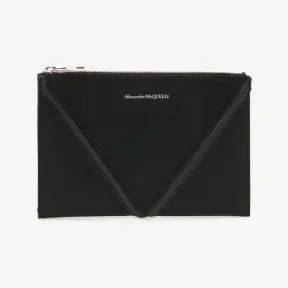 亚历山大麦昆/Alexander McQueen The Harness 小号黑色拉链手拿包 7263171AALD1000 811227859