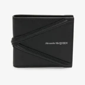 亚历山大麦昆/Alexander McQueen 男士黑色 The Harness 双折钱包 7263201AAD01000 811227891
