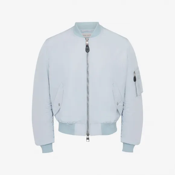 亚历山大麦昆/Alexander McQueen 男士Polyfaille飞行员夹克天堂蓝 726882QUR774850