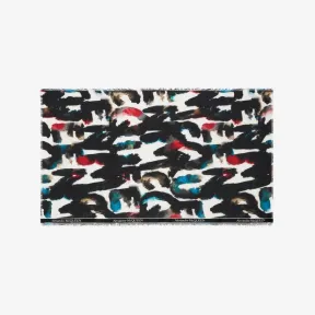 亚历山大麦昆/Alexander McQueen 象牙色/多色男士镶边胶带水彩涂鸦披肩 7277534E34Q9288 811148818