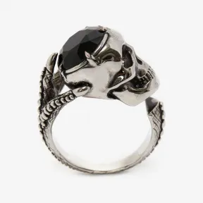 亚历山大麦昆/Alexander McQueen 男士Victorian Skull戒指古银色 728366I94VY1376