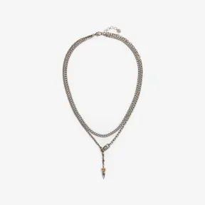 亚历山大麦昆/Alexander McQueen 男士古董银朋克螺柱项链 728393J160Z1496 811227775