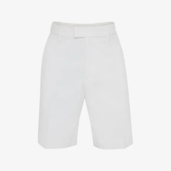 亚历山大麦昆/Alexander McQueen 男士白色棉质短裤 730747QUS019000 