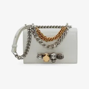 亚历山大麦昆/Alexander McQueen 女士象牙色迷你带链饰珠宝挎包 7327931HB029210 812849987