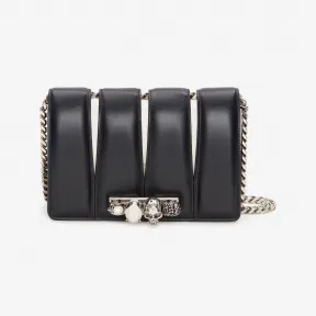 亚历山大麦昆/Alexander McQueen 女士Slash手袋黑色/象牙色 732794DYTCC1090