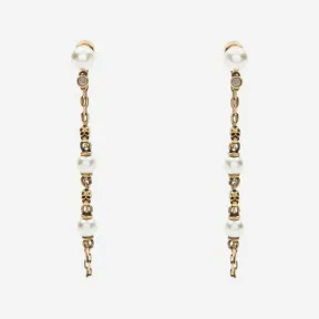 亚历山大麦昆/Alexander McQueen 女士古董金珍珠骷髅吊坠链式耳环 734745I170A2375 812847774