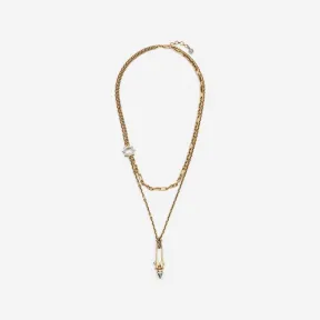 亚历山大麦昆/Alexander McQueen 女士古董金朋克铆钉安全别针项链 734758J160Z1334 812787283
