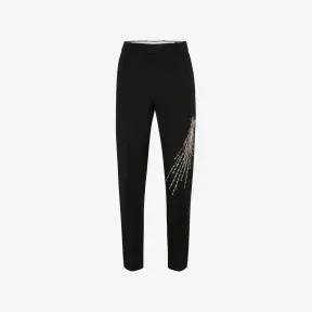 亚历山大麦昆/Alexander McQueen 男士黑色 Astral Jewel 阔腿裤 735159QUU361000 
