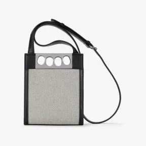 亚历山大麦昆/Alexander McQueen 男士 The Grip 迷你托特包，白色/黑色 7354881AAOA1070 813045126