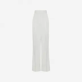 亚历山大麦昆/Alexander McQueen 女式象牙色羊毛阔腿裤 737787QJADC9004 