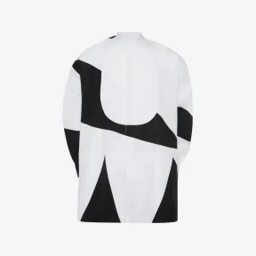 亚历山大麦昆/Alexander McQueen 男士黑色/白色 Brushstroke 大廓形衬衫 737790QUN660911 