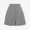 亚历山大麦昆/Alexander McQueen 女士花纹翻边短裤黑色/象牙色 741600QZAJJ1080