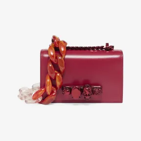 亚历山大麦昆/Alexander McQueen 女士迷你Jewelled Satchel手袋蓝色 7438351BLCH4000