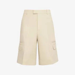 亚历山大麦昆/Alexander McQueen 男士淡米色双口袋精裁短裤 745544QVS039507 