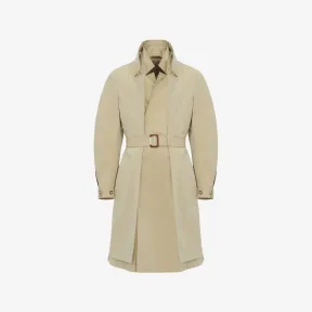 亚历山大麦昆/Alexander McQueen 男士米色 Reconstructed 分层风衣 745744QVS359502 