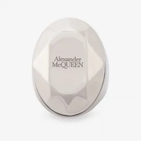亚历山大麦昆/Alexander McQueen 男士Faceted Stone戒指古银色 748093J160Y0446